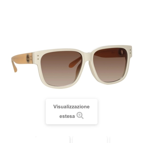 Linda Farrow white & Cream Sunglasses - Picture 3 of 9